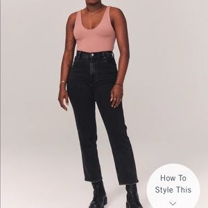 Abercrombie ultra high rise ankle straight jeans